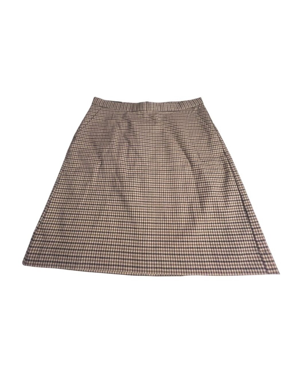 Banana Republic Womens 4 Brown & Black Plaid pencil mini Skirt stretch NWT